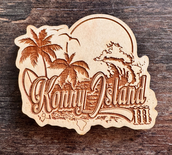 *NEU* Holzmagnet " Konny Island III " Design